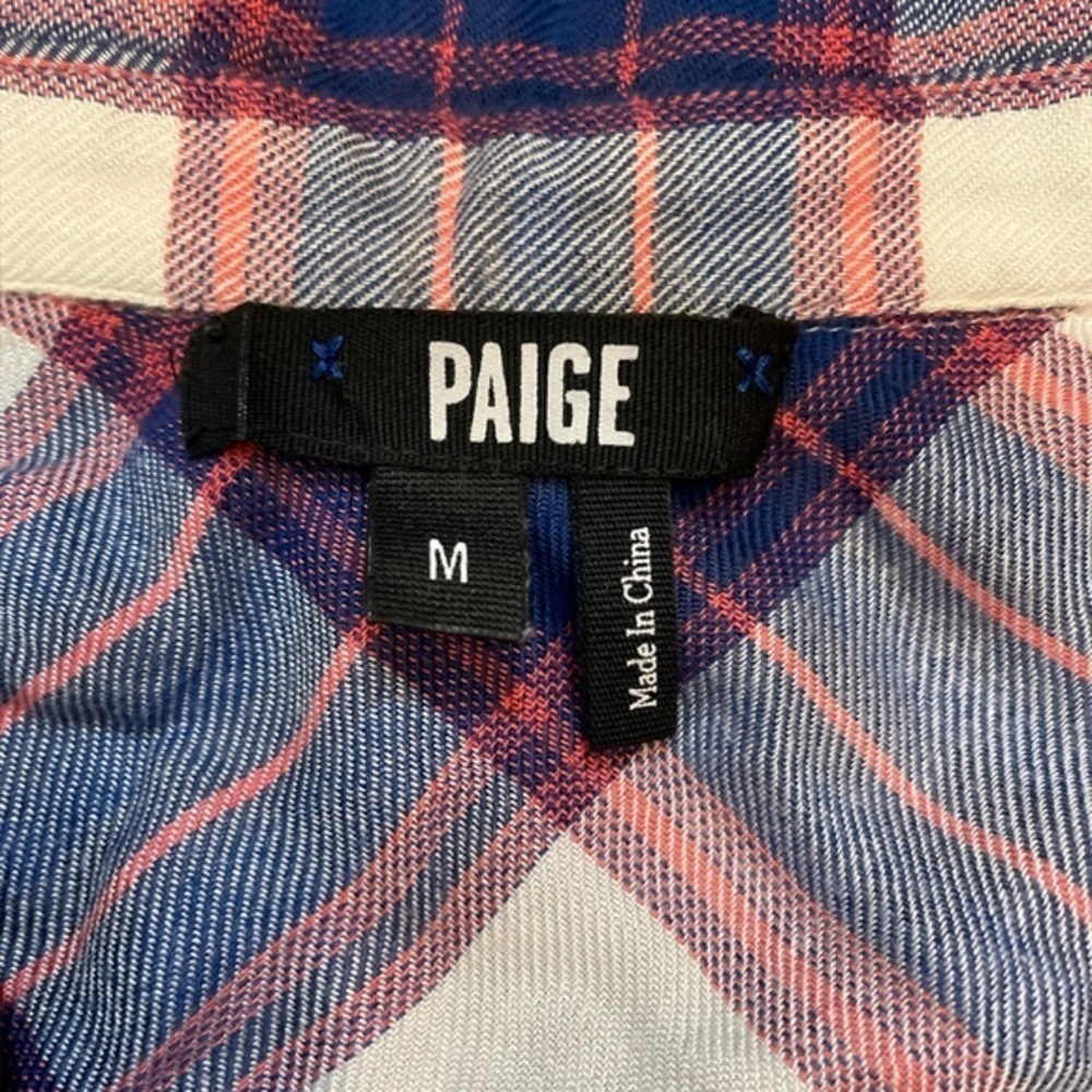 Paige Multi Colored Plaid Button Down Shirt - Picture 6 of 6